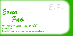 erno pap business card